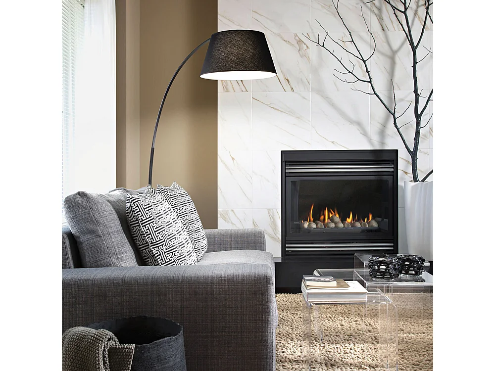 Piantana Moderna Pagoda Metallo Nero 1 Luce E27