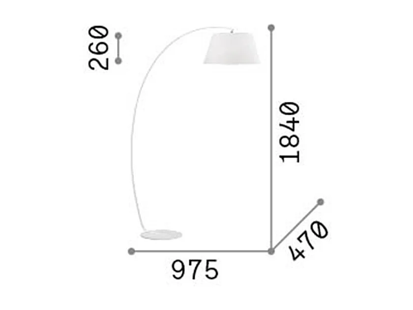 Piantana Moderna Pagoda Metallo Nero 1 Luce E27