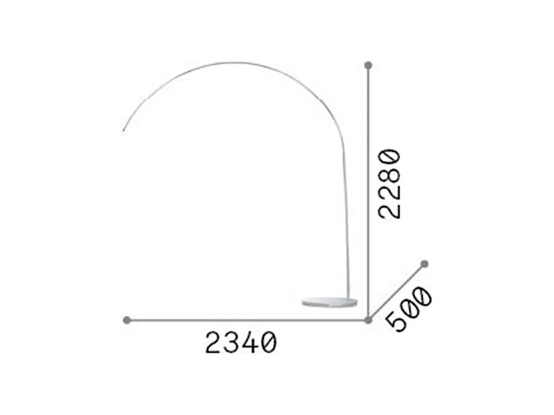 Piantana Moderna Dorsale Metallo Cromo 1 Luce E27