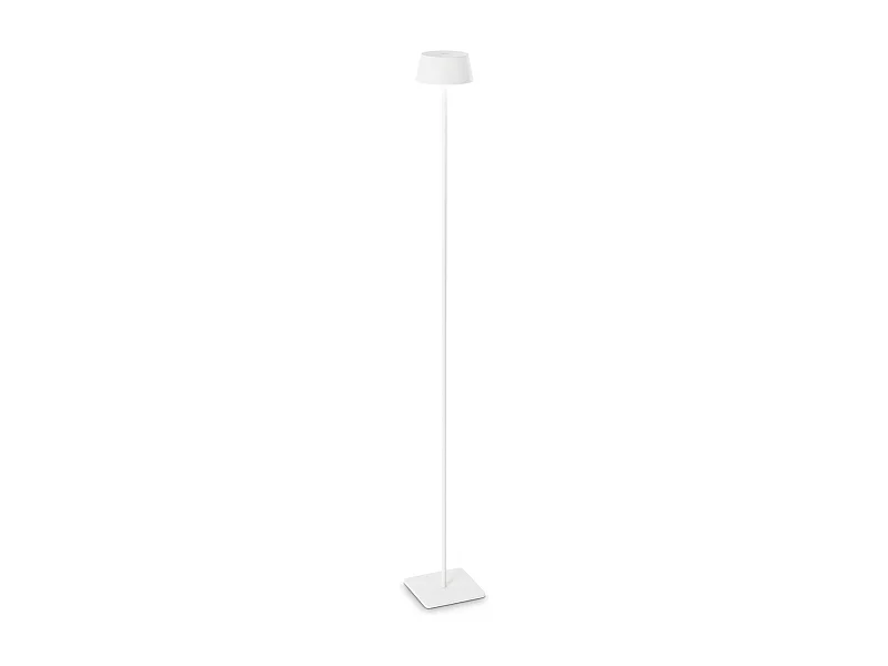 Pianrtana Da Terra Contemporanea Pure Metallo Bianco Led 1,5W 3000K Ip54