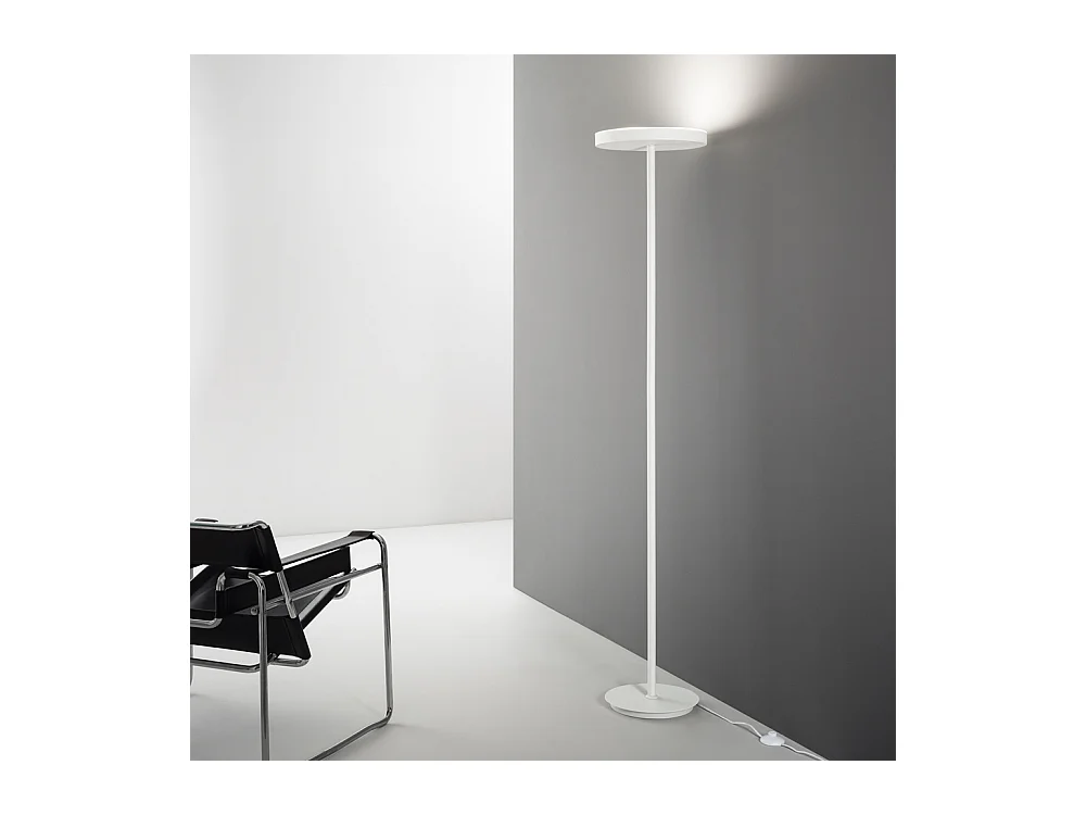 Piantana Moderna Colonna Metallo Bianco 4 Luci Gx53 9W 3000K Luce Calda