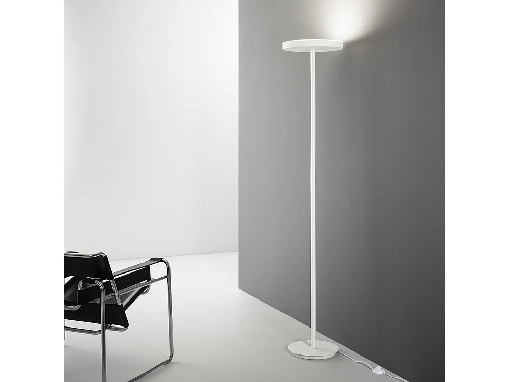 Piantana Moderna Colonna Metallo Bianco 4 Luci Gx53 9W 3000K Luce Calda
