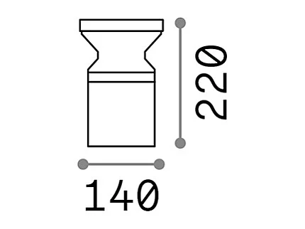 Piantana Moderna Torre Alluminio Antracite 1 Luce E27 H22Cm