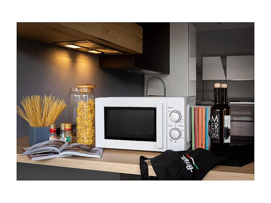 Forno a Microonde Combinato con Grill - 1000 Watt - 20 Litri - Bianco