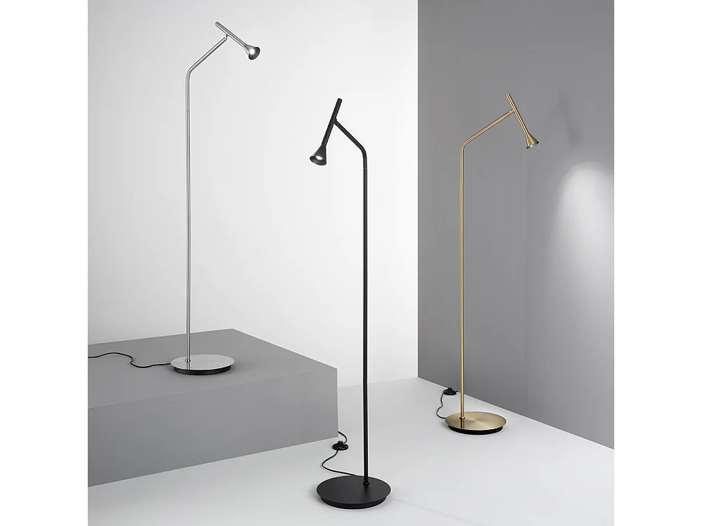 Piantana Moderna Diesis Metallo Nero Led 4,5W 3000K Luce Calda