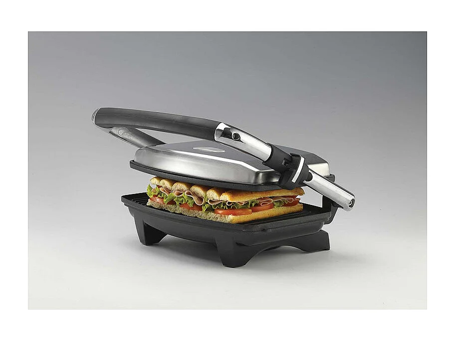 Ariete 1911 Grille double-contact Dessus de table Electrique 1000W Argent barbecue et grill