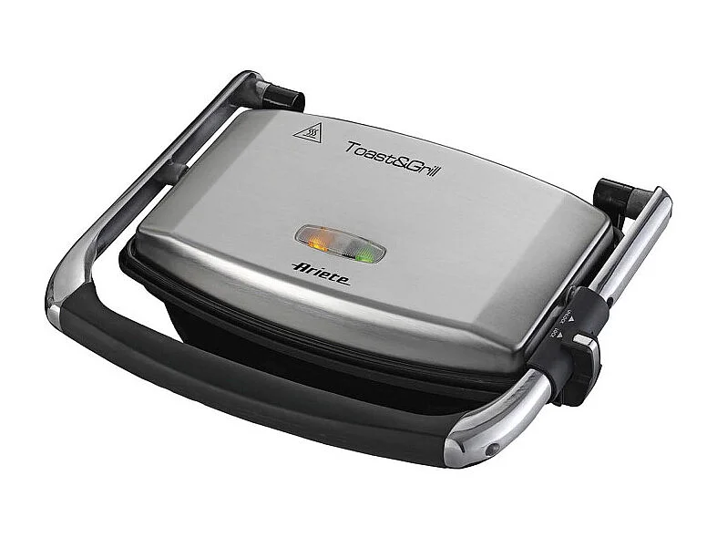 Ariete 1911 Grille double-contact Dessus de table Electrique 1000W Argent barbecue et grill