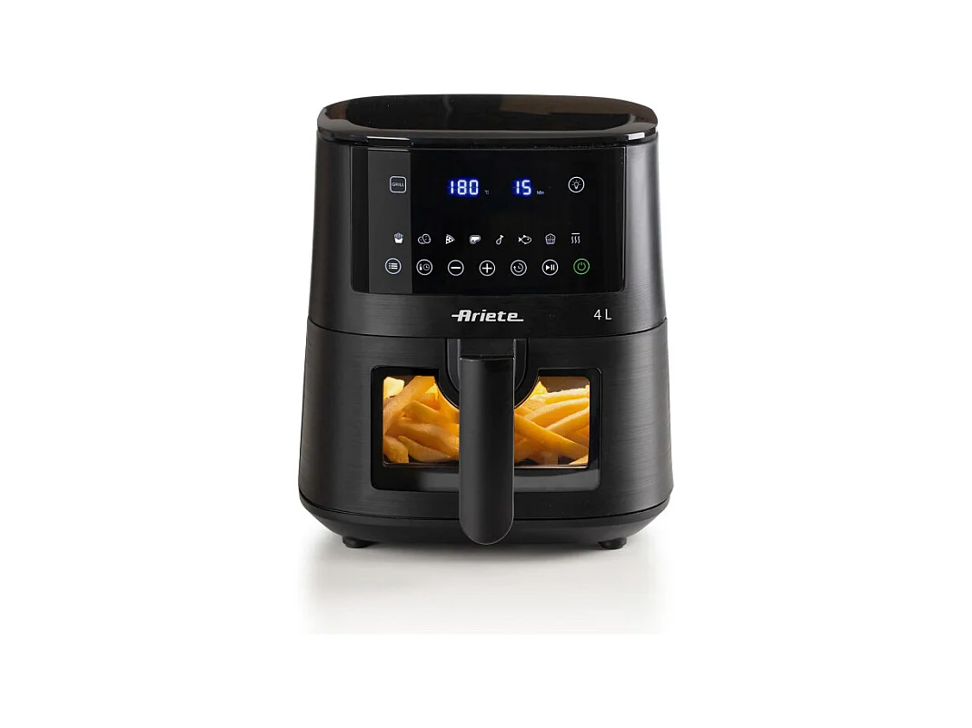 Friggitrice ad aria 4L 1400W - 9 programmi - Funzione Shake e Grill - Nero