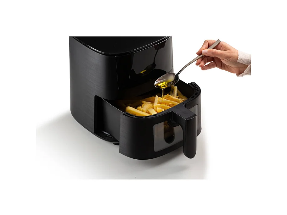 Friggitrice ad aria 4L 1400W - 9 programmi - Funzione Shake e Grill - Nero