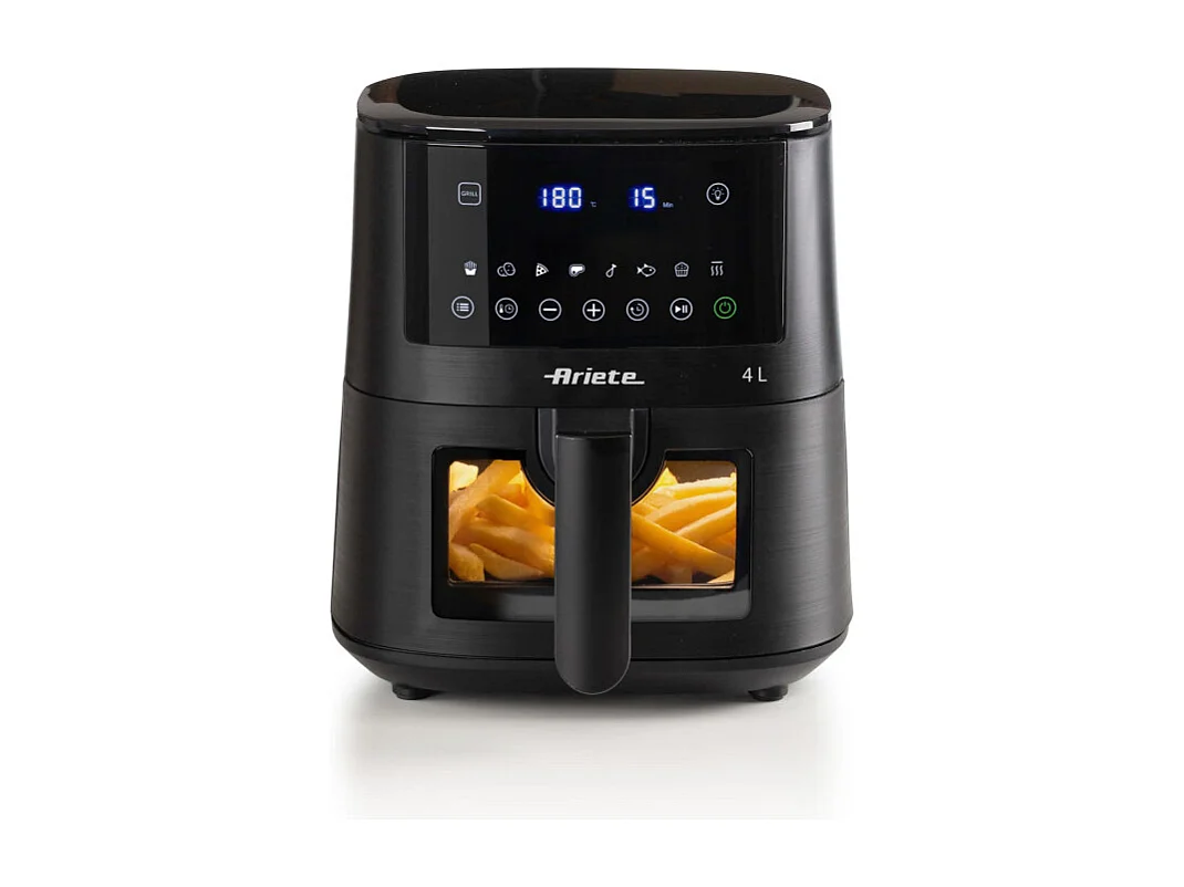 Friggitrice ad aria 4L 1400W - 9 programmi - Funzione Shake e Grill - Nero