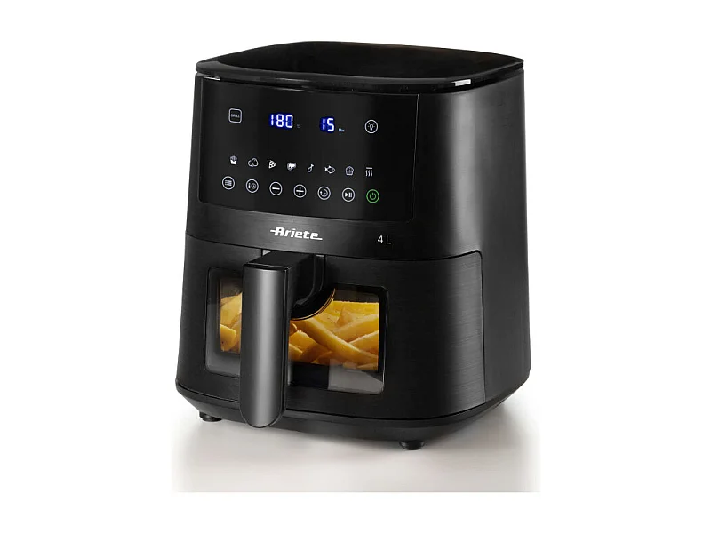 Friggitrice ad aria 4L 1400W - 9 programmi - Funzione Shake e Grill - Nero