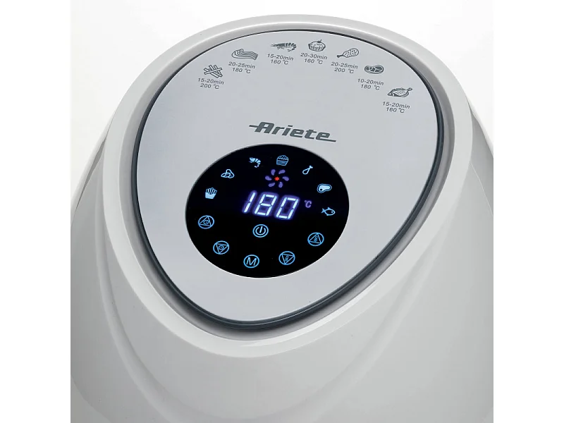 Ariete 4618/03 Friteuse à air chaud simple 5,5 L Indépendante 1800 W Acier inoxydable Blanc