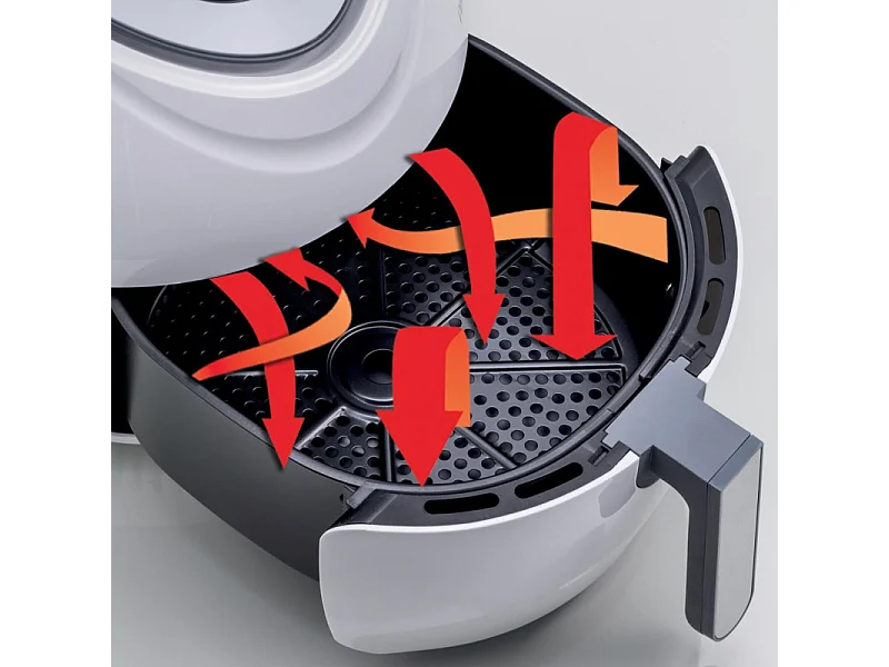 Ariete 4618/03 Friteuse à air chaud simple 5,5 L Indépendante 1800 W Acier inoxydable Blanc