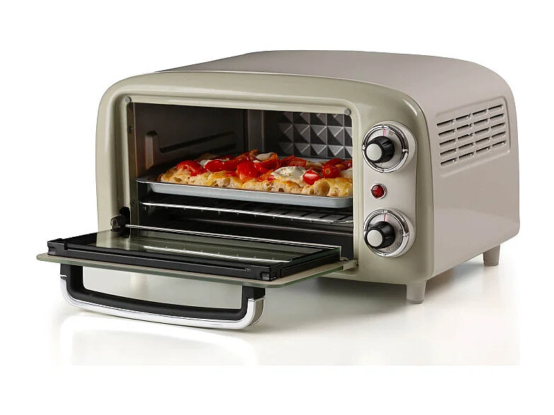 Four électrique vintage Ariete 3919, 800 W, capacité 10 L, double vitrage, Retrà², beige