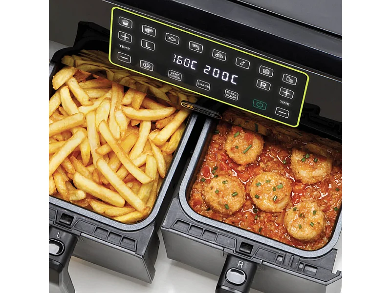 Ariete 4623 Airy Fryer Friteuse à air double avec double panier 1700 W 8 L Multifonction Noir