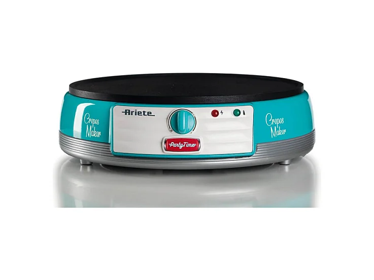 Crepes Maker Party Time - Piastra Antiaderente - 1000W - Azzurro