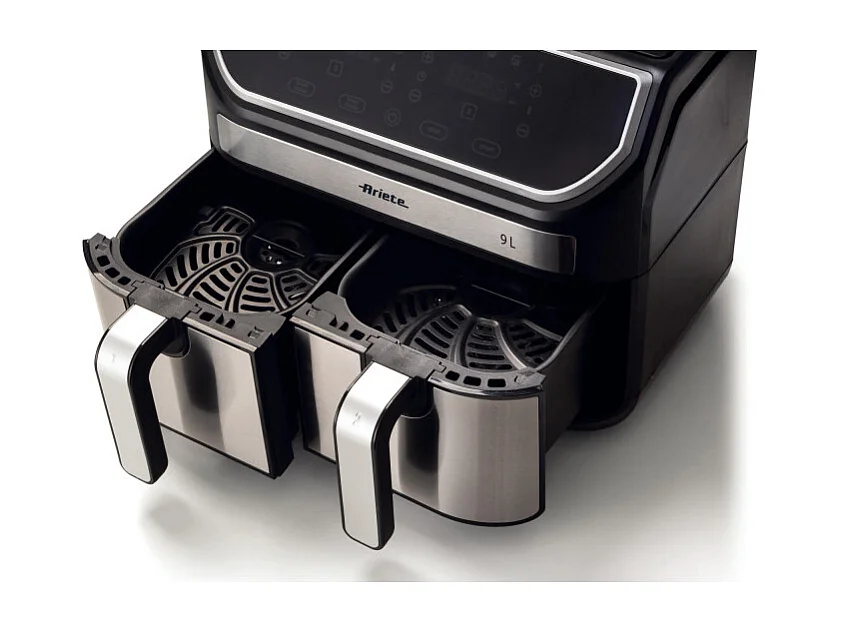 Friteuse à air Ariete 9L Double panier 11 programmes Noir Argent