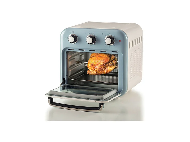 Friggitrice ad aria e forno Vintage 16L 1400W - Accessori inclusi - Celeste
