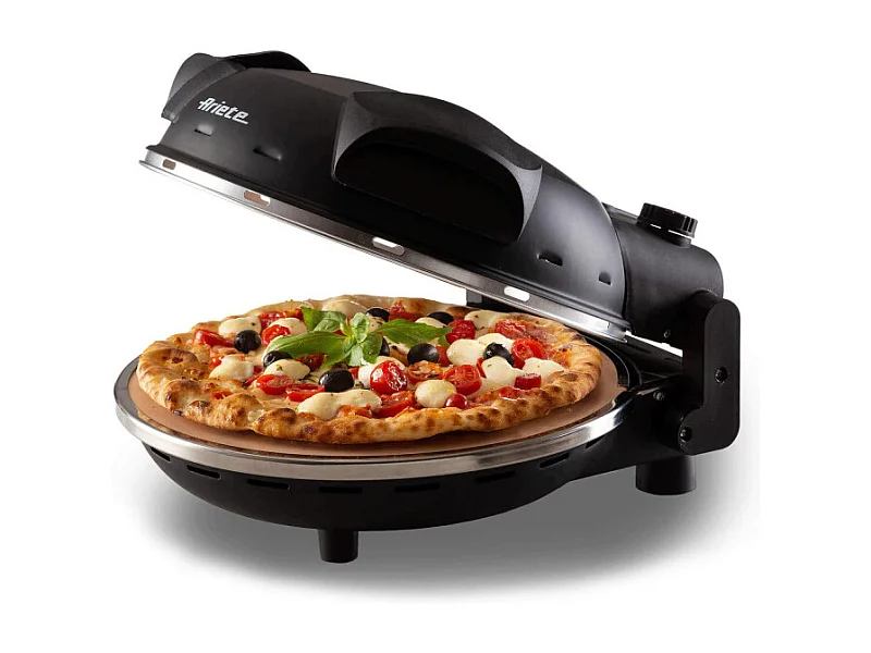 Forno Pizza - 4 Minuti - Piastra in Pietra Refrattaria - 1200W - Bianco