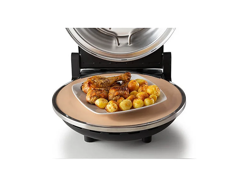 Pizza électrique ARIETE - 917 - Noir - Pierre réfractaire - 1200W Ø 33 cm - Température max 400°C