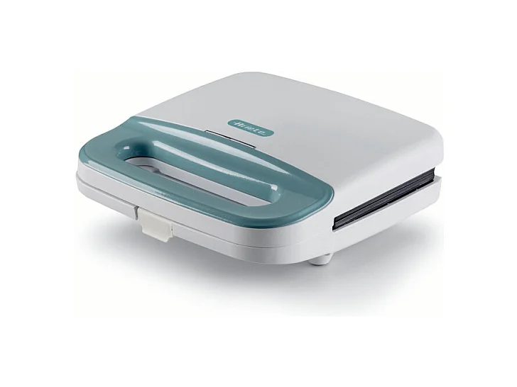 Tostiera per toast, sandwich e panini 750W, piastre fisse grill, rivestimento antiaderente - White & Aegean Teal