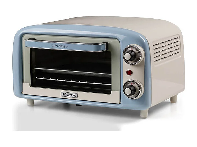 Four électrique vintage Ariete 3919, 800 W, capacité 10 L, double vitrage, Retrà², bleu clair