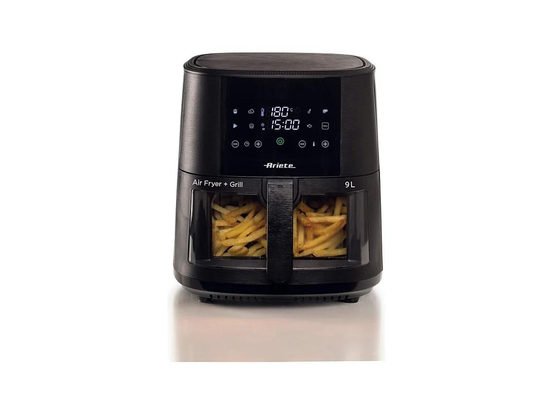 Friggitrice ad aria 9L 1500W - 8 programmi - Cestello trasparente - Nero