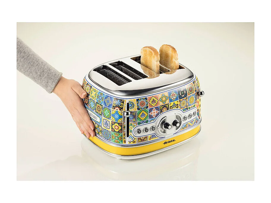 Tostapane Positano 1630W - 4 fette - 6 livelli di doratura - Espulsione automatica