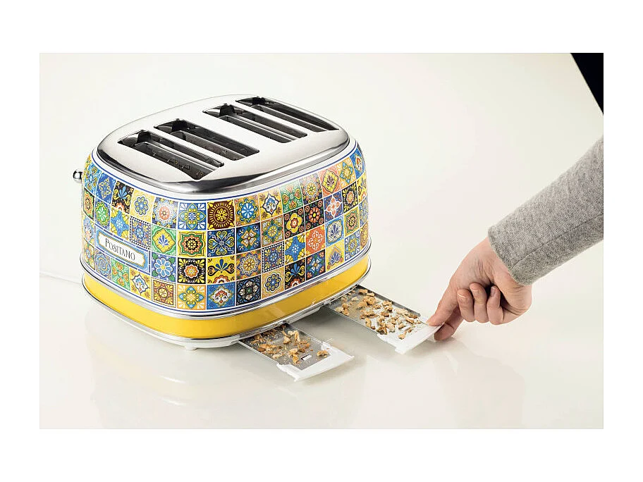 Tostapane Positano 1630W - 4 fette - 6 livelli di doratura - Espulsione automatica