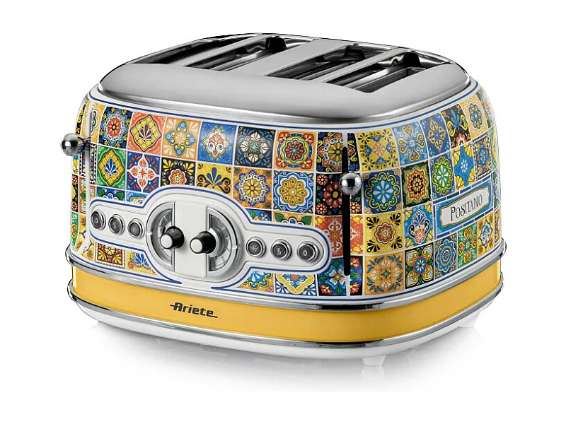 Tostapane Positano 1630W - 4 fette - 6 livelli di doratura - Espulsione automatica