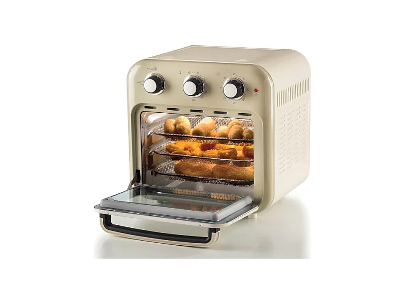 Friggitrice ad aria e forno Vintage 16L 1400W - Accessori inclusi - Beige