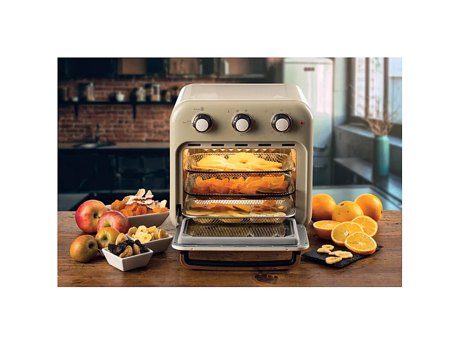 Friggitrice ad aria e forno Vintage 16L 1400W - Accessori inclusi - Beige