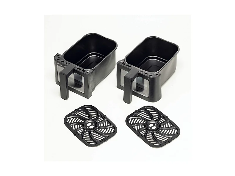 Friggitrice ad aria Doppia 9L 2400W - 11 programmi - Multifunzione - Nero