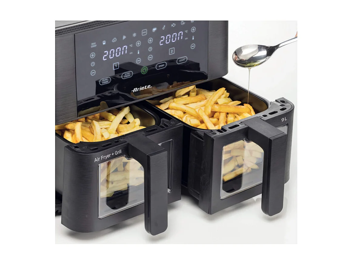 Friteuse à air double Ariete 4631 9L 2400W Noir