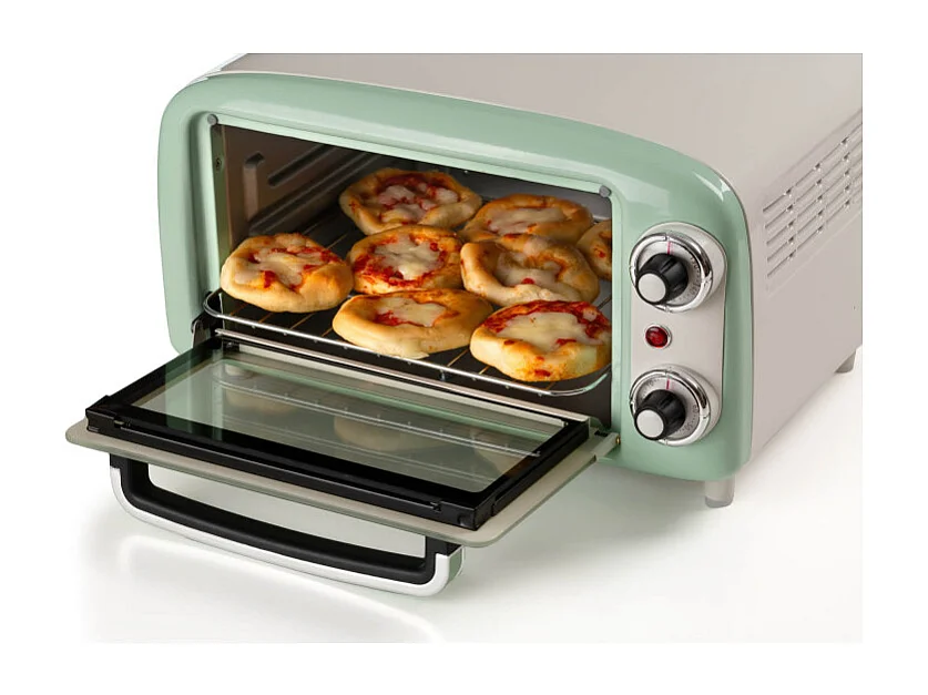 Four électrique vintage Ariete 3919, 800 W, capacité 10 L, double vitrage, Retrà², vert