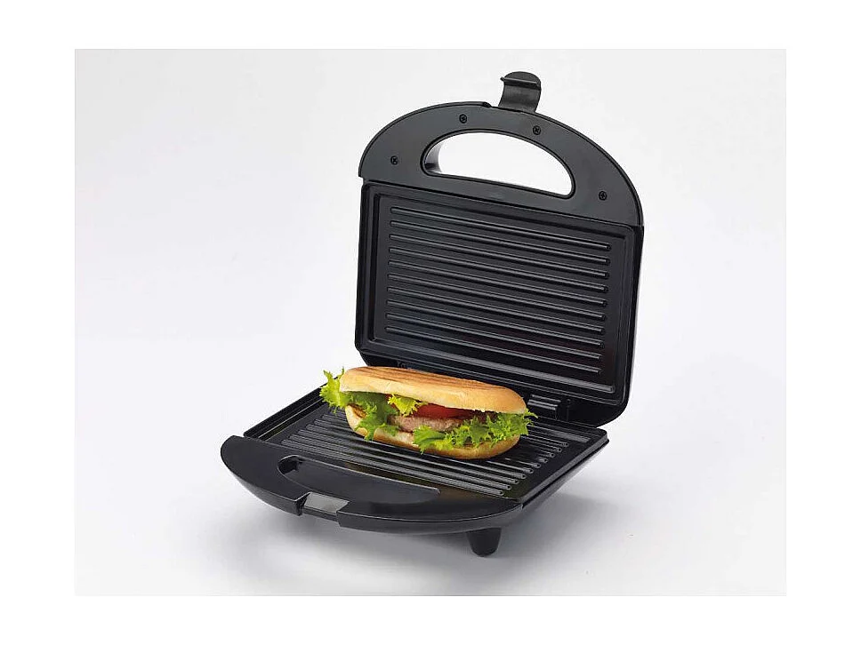 Griglia elettrica con coperchio - Per panini, sandwich, hot dog, hamburger