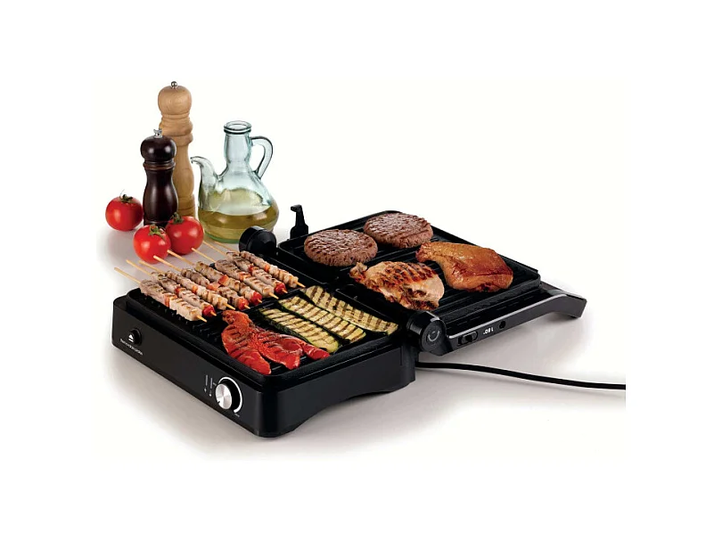 Griglia elettrica 3in1 2000W - 3 modalità di cottura - Piastre antiaderenti - Silver/Black