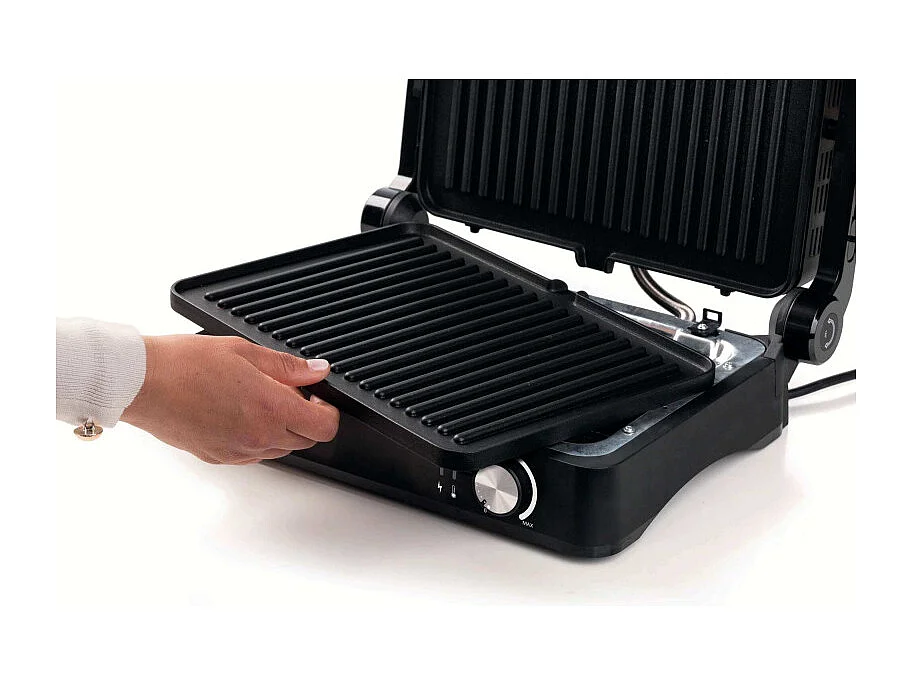 Griglia elettrica 3in1 2000W - 3 modalità di cottura - Piastre antiaderenti - Silver/Black