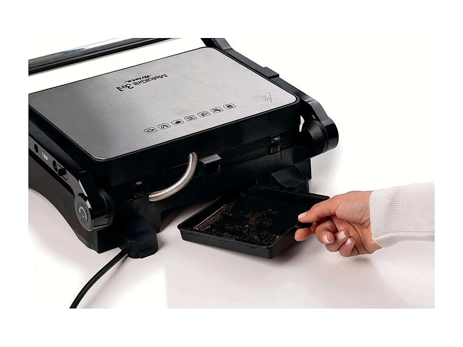 Griglia elettrica 3in1 2000W - 3 modalità di cottura - Piastre antiaderenti - Silver/Black