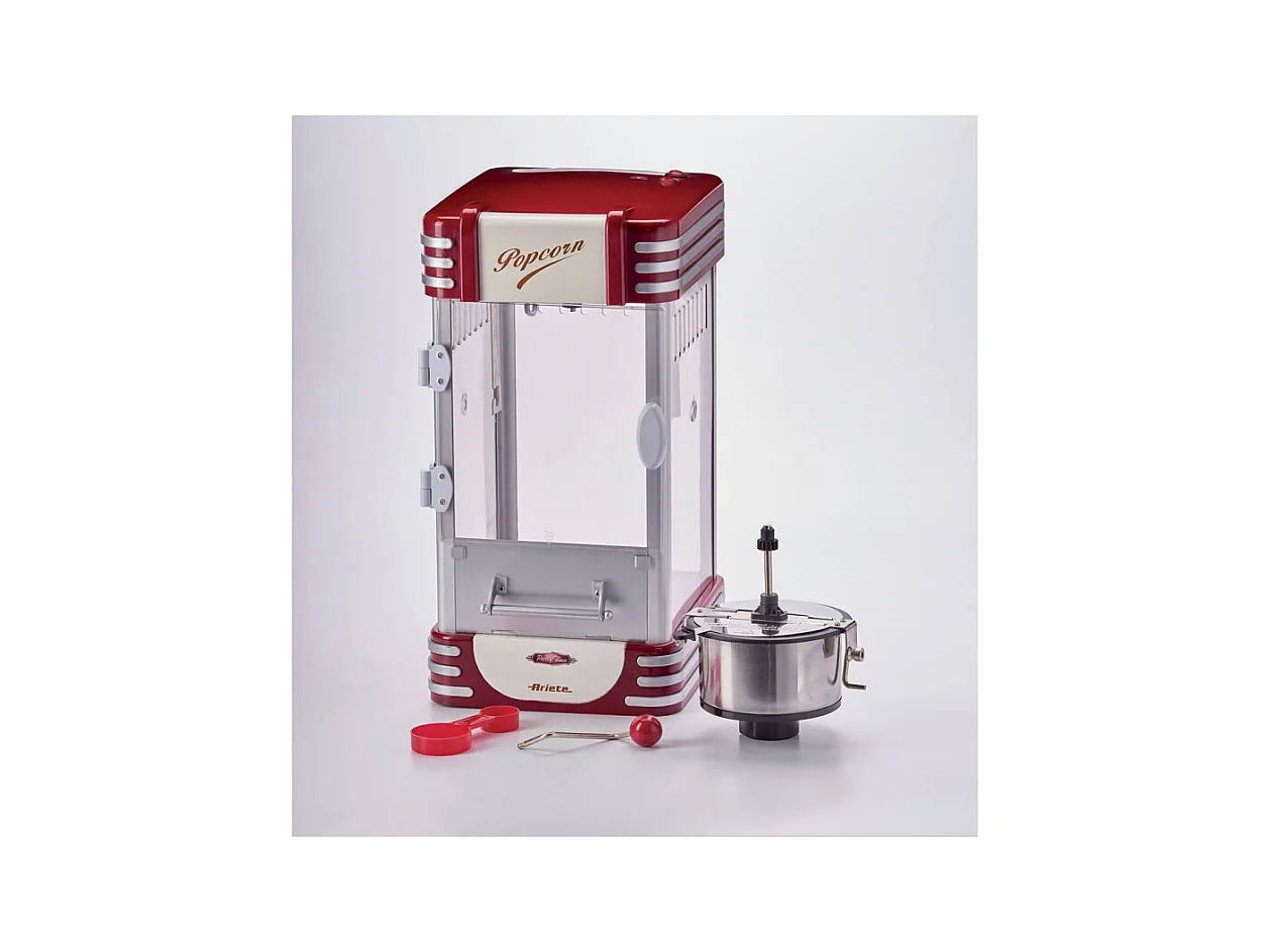 Macchina Popcorn XL - 700g di Popcorn in 2 Minuti - Design Retrò Rosso
