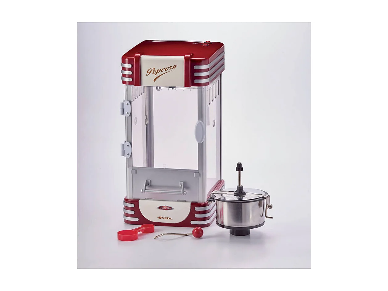 Macchina Popcorn XL - 700g di Popcorn in 2 Minuti - Design Retrò Rosso