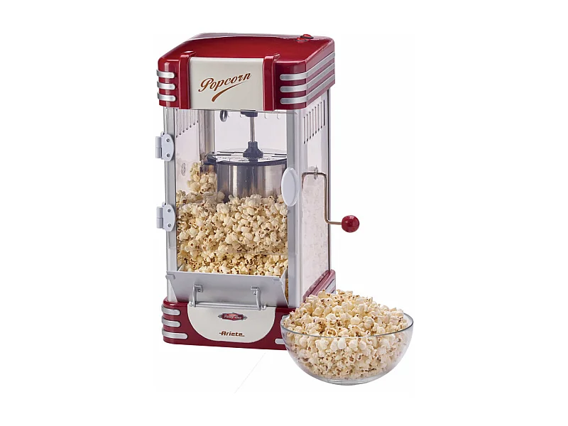 Macchina Popcorn XL - 700g di Popcorn in 2 Minuti - Design Retrò Rosso