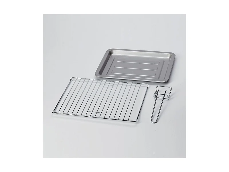 Forno Elettrico 18L - Pizza 30cm, Doppio Vetro, 1380W, Design Vintage - Celeste