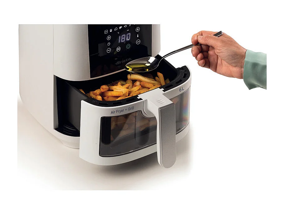 Friteuse à air Ariete 4626 Airy Fryer 1300 W 6 L 8 programmes prédéfinis Blanc