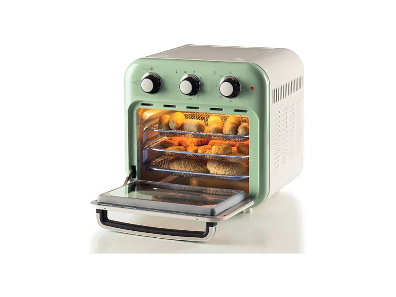 Friggitrice ad aria e forno Vintage 16L 1400W - Accessori inclusi - Verde