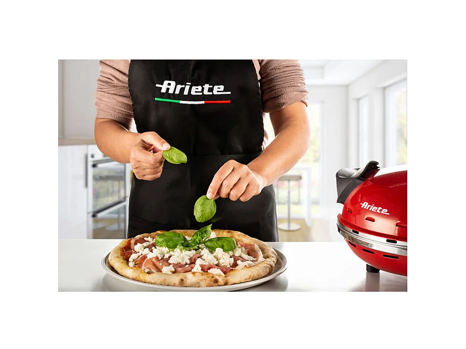 Forno Pizza - 4 Minuti - Piastra in Pietra Refrattaria - 1200W - Nero