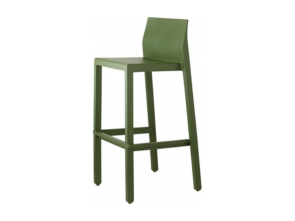 SET 4 SGABELLI KATE TECNOPOLIMERO HT 75CM MADE IN ITALY SCAB DESIGN - Verde oliva 56