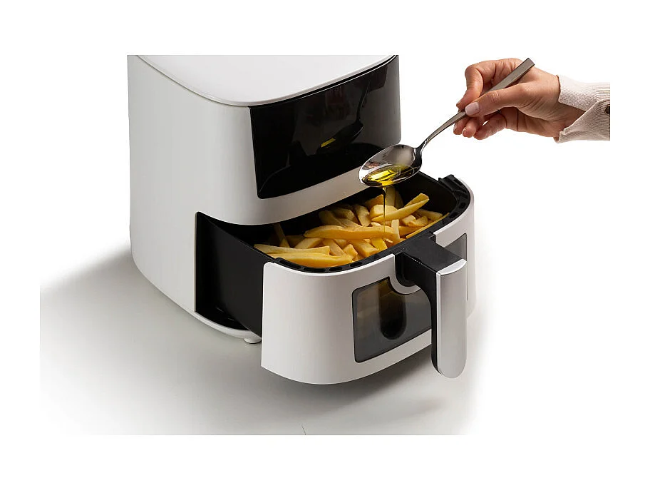 Friggitrice ad aria 4L 1400W - 9 programmi - Funzione Shake e Grill - Bianco