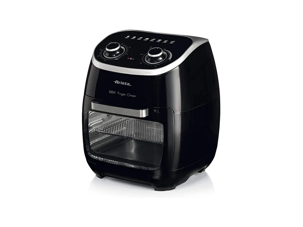 Friggitrice ad Aria e Forno con Girarrosto - 2000 Watt - 11 Litri - Nero