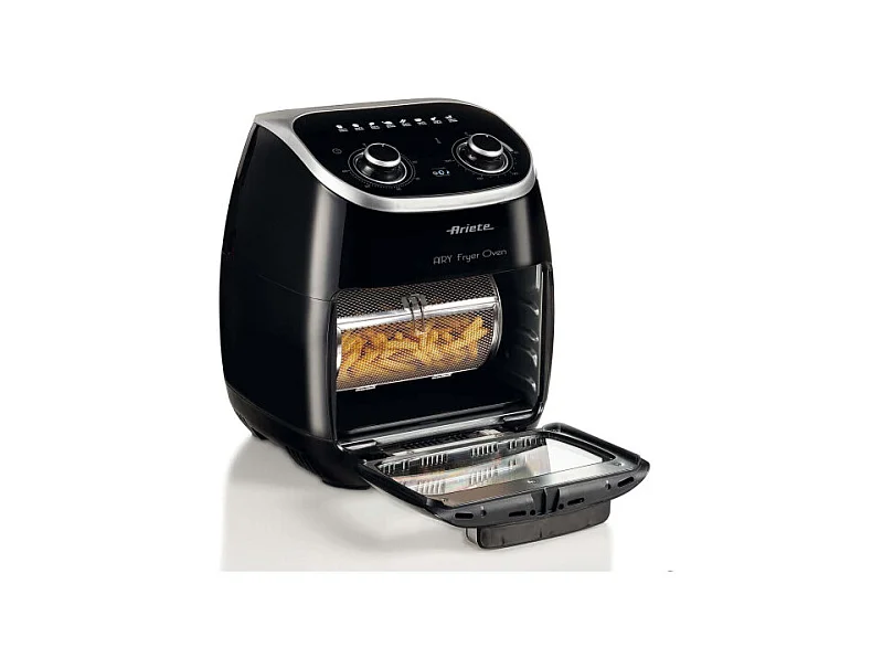 Friggitrice ad Aria e Forno con Girarrosto - 2000 Watt - 11 Litri - Nero